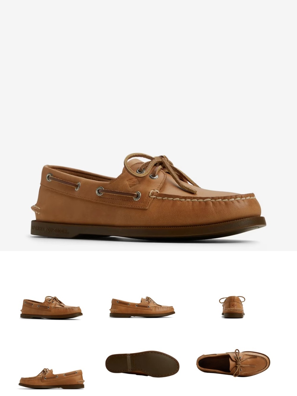 Sperry Men's Tan Leather 2-Eye Boat Shoe